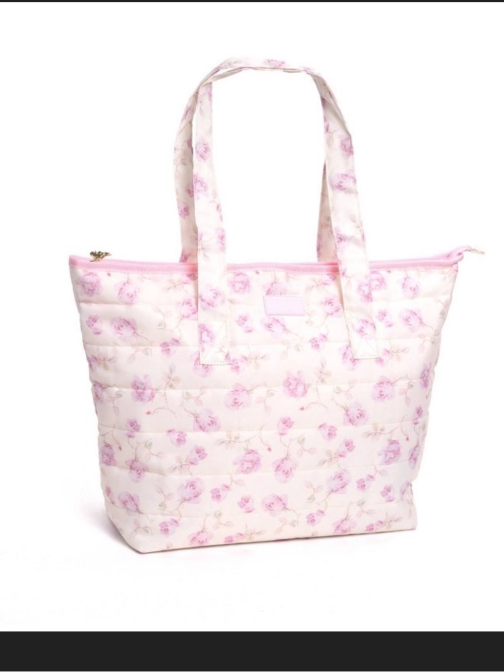 LoveShackFancy x Target - Yoobi Ribbon Rosa Quilted Tote Bag Sterling Dusk